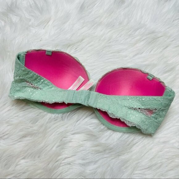 Victoria's Secret PINK | Mint Date Plunge Push-Up Multi-way Bra | Size 32C - Picture 7 of 11